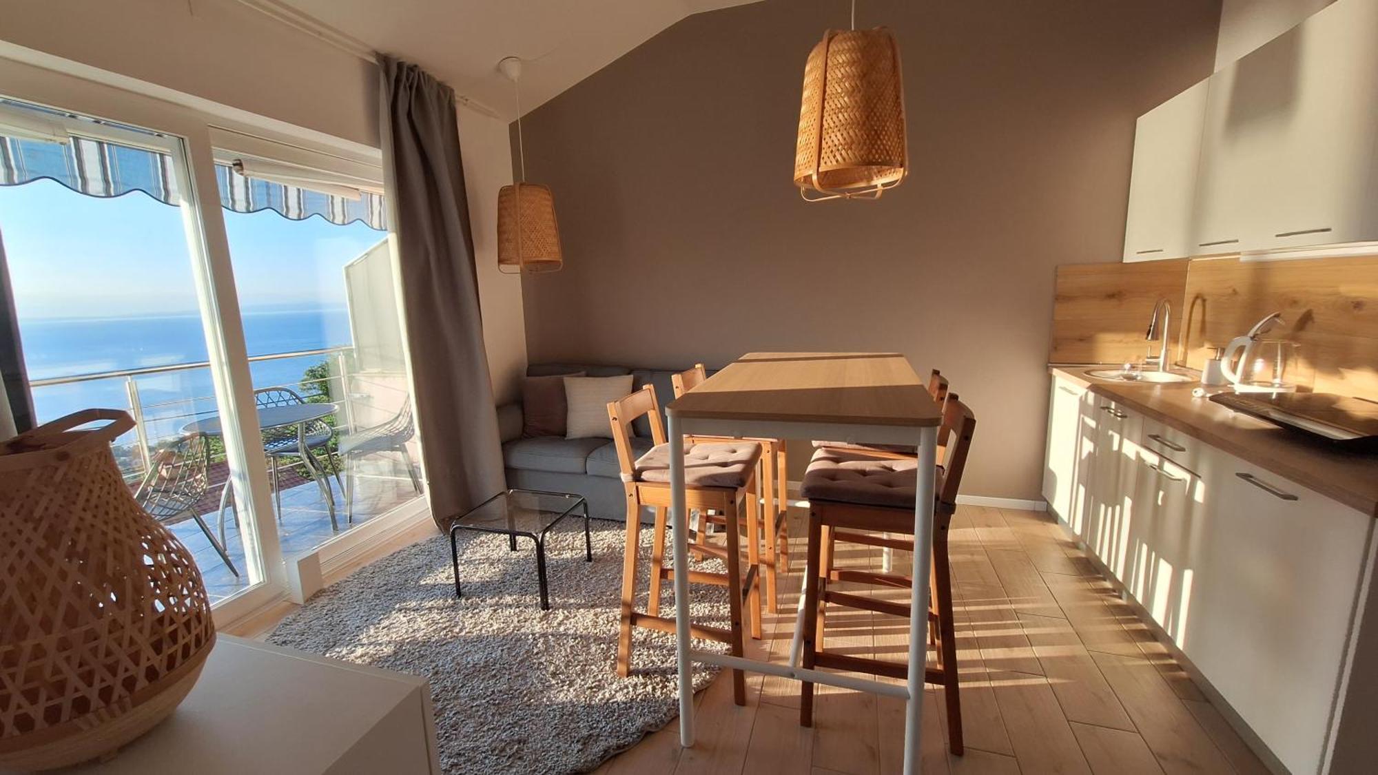 Ferienwohnung Mit 180° Meerblick Dobreć Buitenkant foto